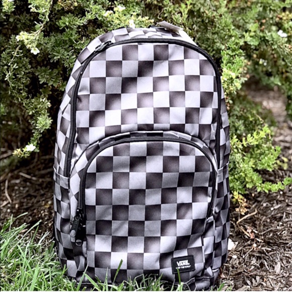 Vans Handbags - 1 Left NWT Vans Checkerboard Black Grey Alumni BP